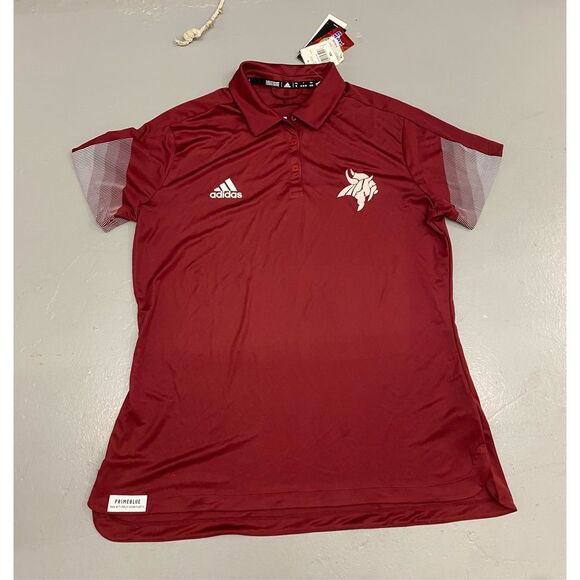 Adidas NWD* Climalite Maroon Polo Minnesota Vikings, Womens Size XL, MSRP $65 - Picture 1 of 12